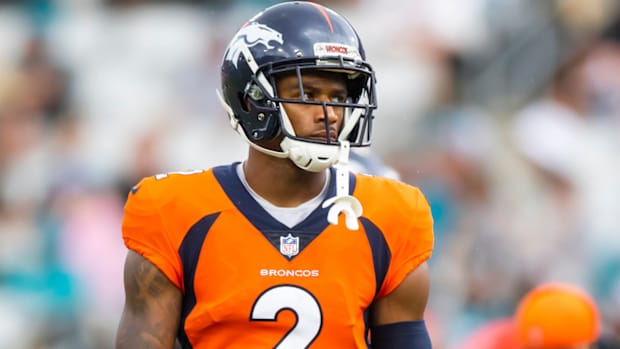 Denver Broncos cornerback Pat Surtain II (2) against the Jacksonville Jaguars at TIAA Bank Field.